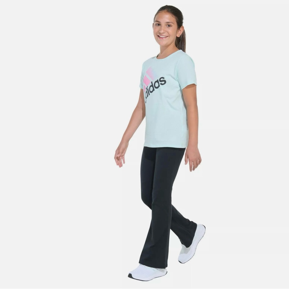 Adidas Mint Green T-Shirt and Black Pants Set